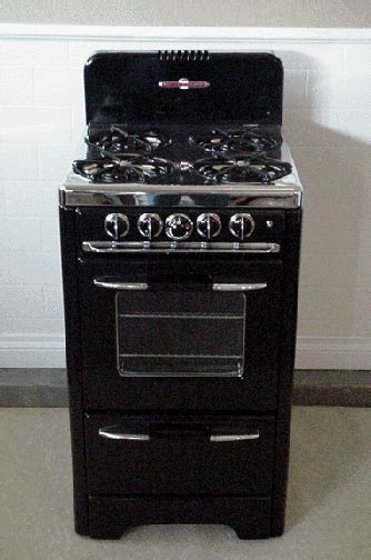 black apartment size gas stove